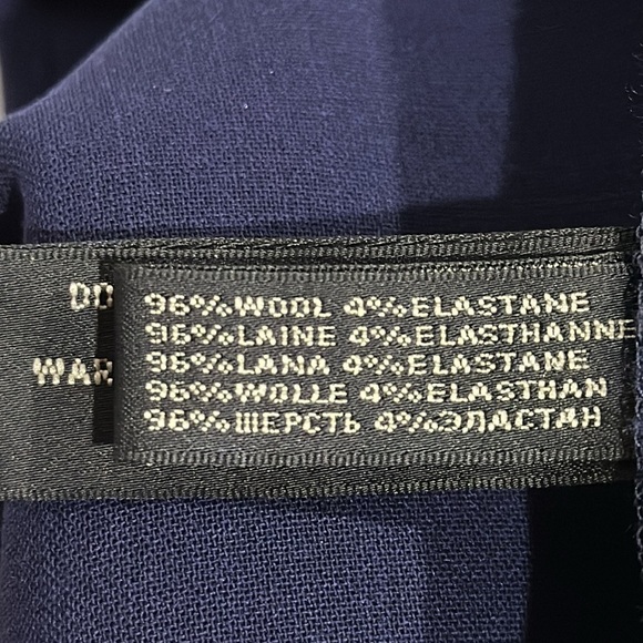 Ralph Lauren Black Label Dark Blue Wool Blend Trousers Size 4 - EUC - Picture 4 of 4